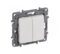 NILOE Double bouton blanc 6 A 764508