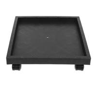 Niltracy Soucoupe carrée à roulettes pour plantes en pot - 35,6 cm - Robuste - En plastique - Avec roulettes - Noir