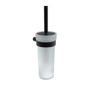 Nimco Bormo - Brosse WC mural avec support, verre/noir mat BRC 11094W-90