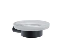 Nimco Bormo - Porte-savon avec support, verre/noir mat BRC 11059W-90