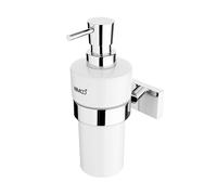Nimco Keira - Distributeur de savon en céramique avec support, blanc/chrome KE 22031KN-T-26