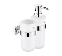 Nimco Keira - Distributeur et porte-verre, verre dépoli/chrome KE 2205831W-26