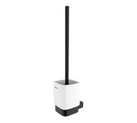 Nimco Kibo - Brosse WC murale avec support, céramique blanche / noir mat Ki-14094KN-90