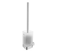 Nimco Kibo - Brosse WC murale avec support, verre mat / chrome Ki 14094CN-26