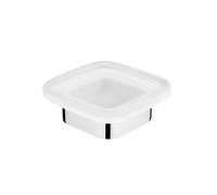Nimco Kibo - Distributeur de savon avec support, verre dépoli/chrome Ki 14059C-26