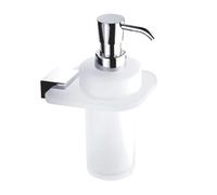 Nimco Kibo - Distributeur de savon avec support, verre dépoli/chrome Ki X3-31W-26