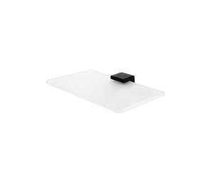 Nimco Kibo - Étagère, longueur 20 cm, verre mat / noir mat Ki-14091B-1U-20-90