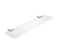 Nimco Kibo - Tablette avec trous fraisés, longueur 60 cm, plexiglas mat/chrome Ki X360-26