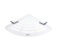 Nimco Kibo - Tablette d'angle avec trous fraisés, plexiglas mat/chrome Ki X211-26