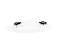 Nimco Kibo - Tablette d'angle IXI, plexiglas mat/ noir mat Ki-X212-90