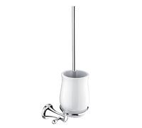 Nimco Lada - Brosse de toilette avec support, blanc/chrome LA 19094K-26