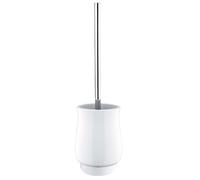 Nimco Lada - Brosse de toilette sur pied avec support, blanc/chrome 1094LA-26