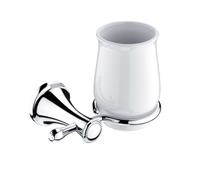 Nimco Lada - Porte-gobelet en céramique, blanc/chrome LA 19058K-26