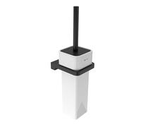 Nimco Maya - Brosse de toilette murale avec support, blanc/noir MAC 29094K-90
