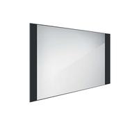 Nimco - Miroir avec éclairage LED, 100x60 cm, aluminium/noir ZPC 41004-90