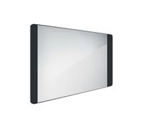 Nimco - Miroir avec éclairage LED, 100x60 cm, aluminium/noir ZPC 42004-90