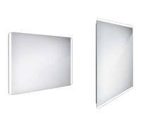 Nimco - Miroir avec éclairage LED, 100x70 cm, aluminium ZP 17004