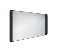 Nimco - Miroir avec éclairage LED, 120x65 cm, aluminium/noir ZPC 42006-90