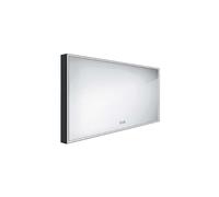 Nimco - Miroir avec éclairage LED, 120x70 cm, touches tactiles, noir ZPC 13006VX-90