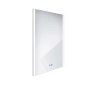 Nimco - Miroir avec éclairage LED, 50x70 cm, touches tactiles, aluminium ZP 11001VX