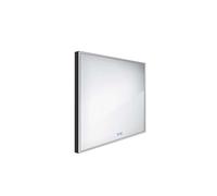 Nimco - Miroir avec éclairage LED, 60x60 cm, touches tactiles, noir ZPC 13066VX-90