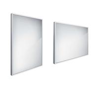 Nimco - Miroir avec éclairage LED, 60x80 cm, aluminium ZP 13002