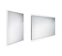 Nimco - Miroir avec éclairage LED, 60x80 cm, carré, aluminium ZP 11002