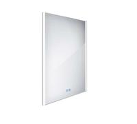 Nimco - Miroir avec éclairage LED, 60x80 cm, touches tactiles, aluminium ZP 11002VX