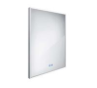 Nimco - Miroir avec éclairage LED, 60x80 cm, touches tactiles, aluminium ZP 13002VX