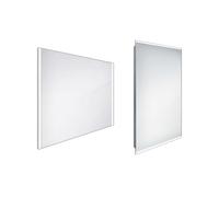 Nimco - Miroir avec éclairage LED, 80x70 cm, aluminium ZP 11003