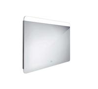 Nimco - Miroir avec éclairage LED, 90x70 cm, capteur tactile, aluminium ZP 23019V