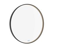 Nimco - Miroir avec éclairage LED, diamètre 100 cm, touches tactiles, noir ZPC 31004RVX-90