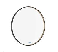 Nimco - Miroir avec éclairage LED, diamètre 60 cm, touches tactiles, noir ZPC 31000RVX-90