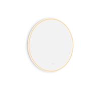 Nimco - Miroir avec éclairage LED, diamètre 70 cm, avec deux capteurs tactiles, blanc mat ZPB 28001RVX-05
