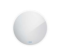 Nimco - Miroir avec éclairage LED, diamètre 80 cm, touches tactiles, aluminium ZP 26002RVX