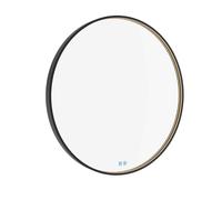 Nimco - Miroir avec éclairage LED, diamètre 90 cm, touches tactiles, noir ZPC 31003RVX-90