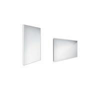 Nimco - Miroir de salle de bains LED 40x60 cm, carré, aluminium ZP 9000