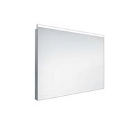 Nimco - Miroir de salle de bains LED 80x60 cm, carré, aluminium ZP 8003