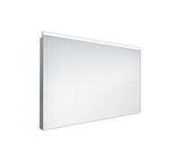 Nimco - Miroir de salle de bains LED 90x60 cm, carré, aluminium ZP 8019