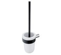 Nimco Nava - Brosse de toilette murale, avec support, noir mat/chrome NA 28094KU-b