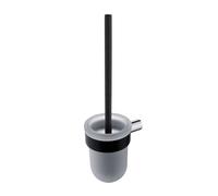 Nimco Nava - Brosse de toilette murale avec support, verre mat/ noire mat NA 28094WN-b