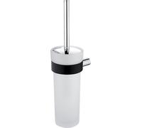 Nimco Nava - Ensemble brosse de toilette, montage mural, noir mat / verre dépoli NA 28094W