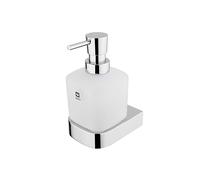 Nimco Nikau - Distributeur de savon avec support,250 ml, verre mat / chrome NK 30031C-T-26