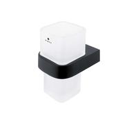 Nimco Nikau - Porte-brosse à dents et dentifrice, verre/noir mat NKC 30058H-90