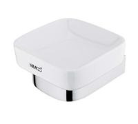 Nimco Nikau - Porte-savon, céramique blanche / chrome NK 30059K-26