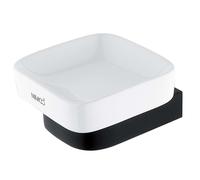 Nimco Nikau - Porte-savon, céramique blanche / noir mat NKC 30059K-90