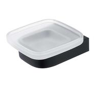 Nimco Nikau - Porte-savon, verre mat / noir mat NKC 30059C-90