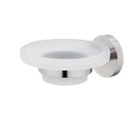 Nimco Unix - Distributeur de savon avec support, verre dépoli/acier inoxydable découpé UNM 13059W-10