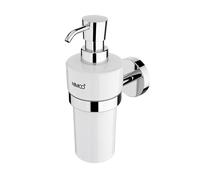 Nimco Unix - Distributeur de savon en céramique, avec support, blanc/chrome UN 13031KN-26