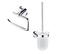 Nimco Unix - Ensemble d'accessoires pour toilettes, verre/chrome UN set-94WN-26